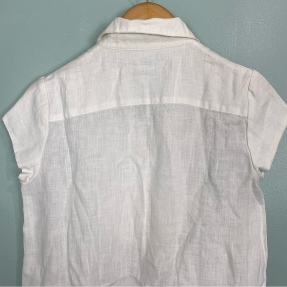 Anne Fontaine Linen Off White Mini Dress Muguette Sz 40 - Picture 6 of 9